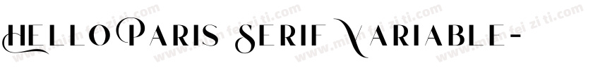 Hello Paris Serif Variable字体转换